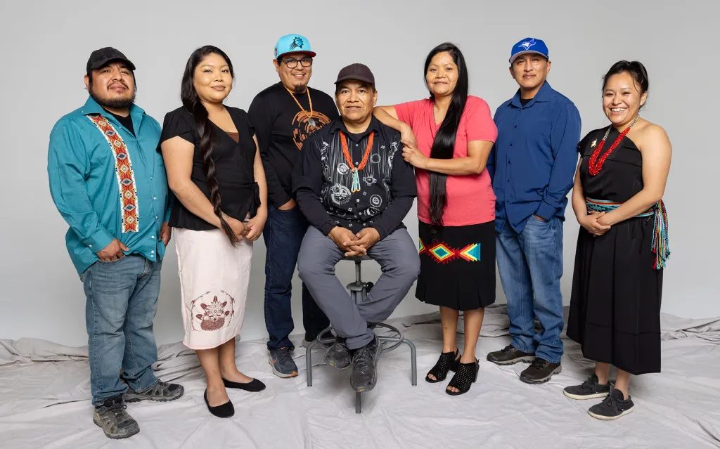 a formal portait of Hopi Silversmiths